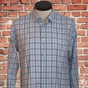 Hugo Boss Men's Shirt Blue White Checks Slim Fit 2XL